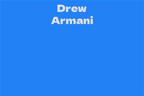 Exploring Drew Armani's Financial Status