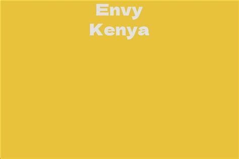 Exploring Envy Kenya's Personal Details