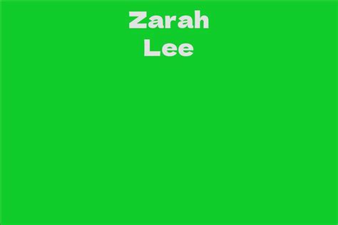 Exploring Zarah Lee's Journey to Success