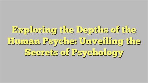 Exploring the Depths of the Psyche: Unveiling Subliminal Longings and Anxieties through Dream Analysis