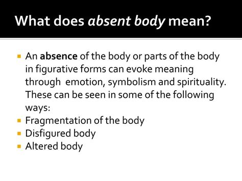 Exploring the Figurative Meaning of Absent Body Parts in the Realm of Dreams