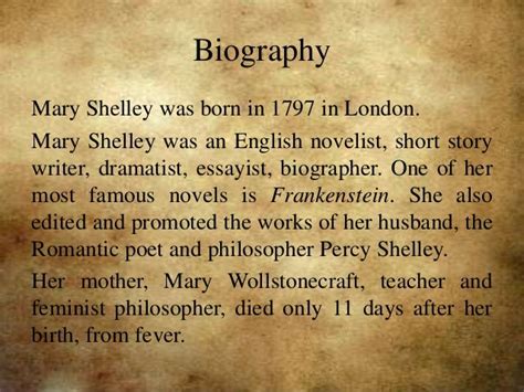 Exploring the Life Story of Mary Jane Shelley