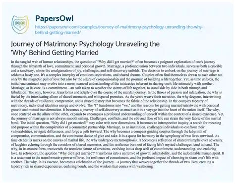 Exploring the Psychology Behind Concealed Matrimonial Unions 