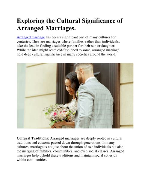 Exploring the Significance of Arranged Marriages in Contemporary Society