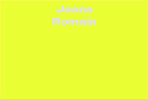 Figuring out Joana Romain's Net Worth