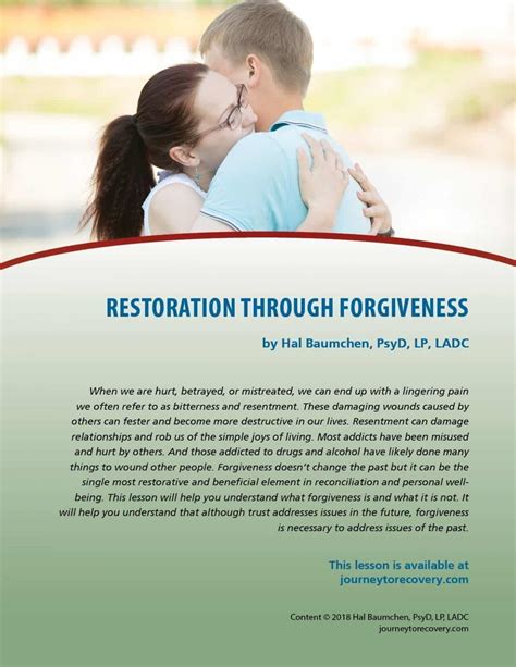 Finding Restoration through the Power of Forgiveness