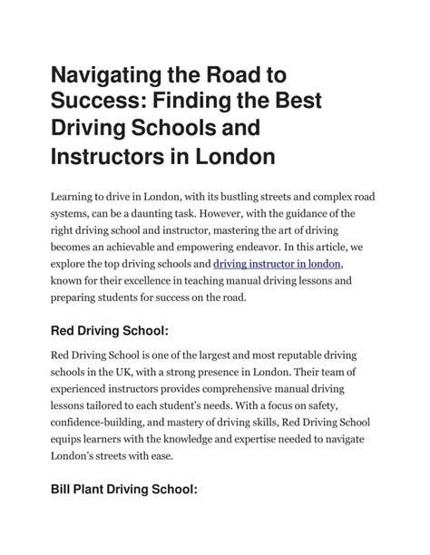 Finding the Perfect Driving School: Navigating the Road to Success