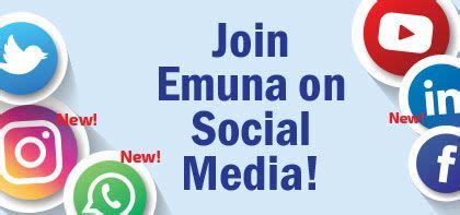 Follow Emuna Lotti on Social Media