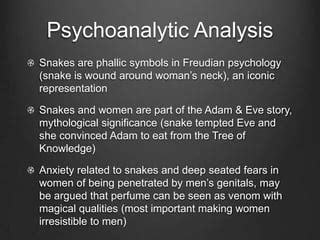 Freudian Analysis: Snakes as Phallic Symbols and Sexual Repression