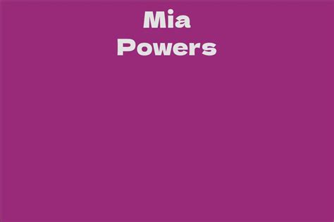 From Hollywood to Wall Street: Mia Powers' Net Worth