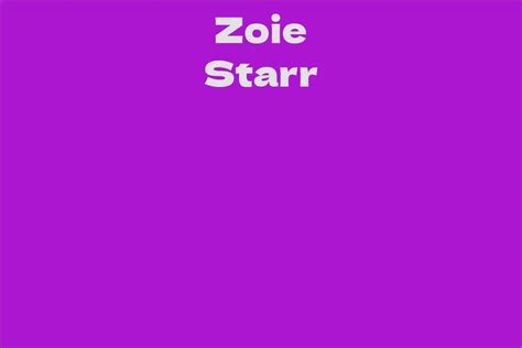 Future Plans: What's Next for Zoie Starr's Career?