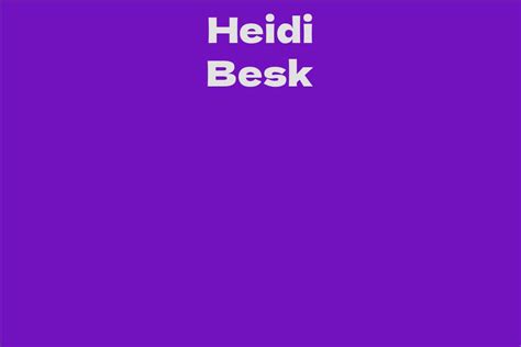 Future Projects and Collaborations of Heidi Besk