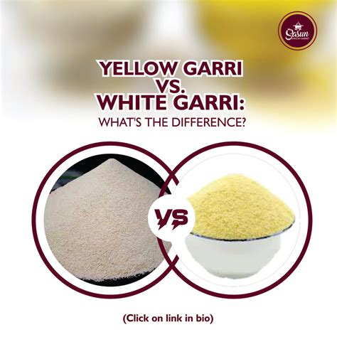 Garri Varieties: White vs. Yellow