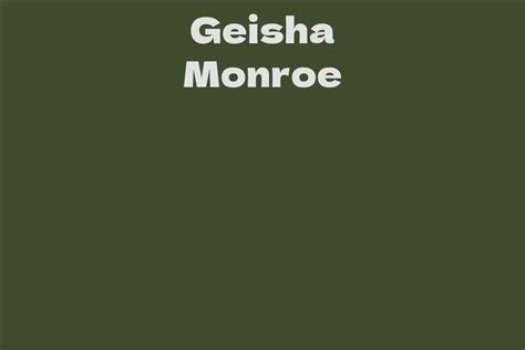 Geisha Monroe's Height Measurement