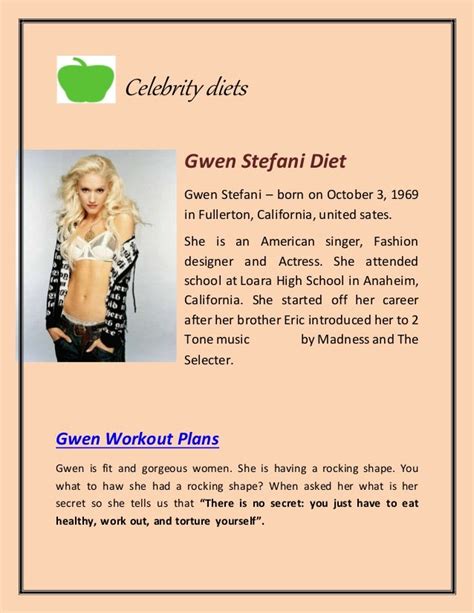 Gwen Barker's Diet Plan