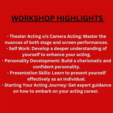 Highlights of Acting Journey