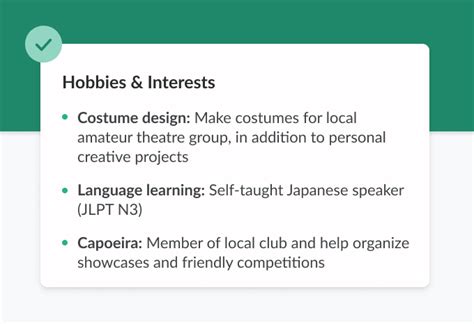 Hobbies and Interests Beyond Career