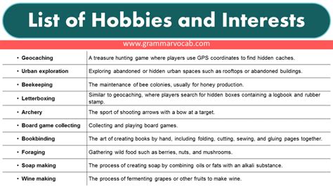 Hobbies and Interests of the Celestial Personality