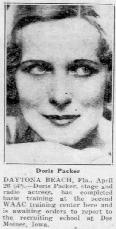 Insight into the Career of Doris Packer