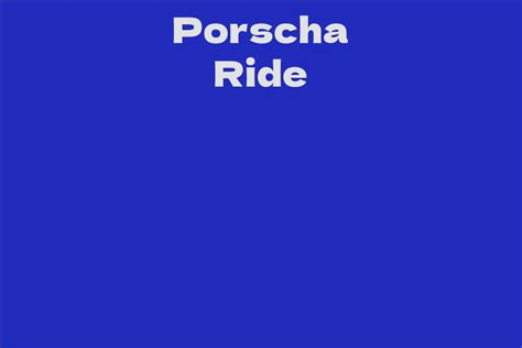 Inspiration: Porscha Ride's Impact on Fans