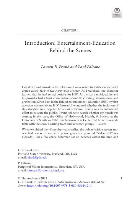 Introduction to the Entertainment Scene