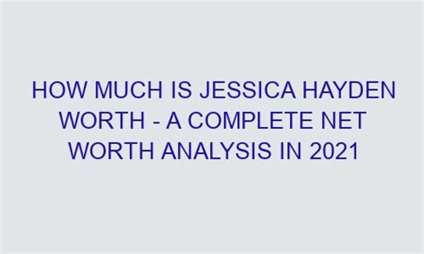 Jessica Case Net Worth Analysis