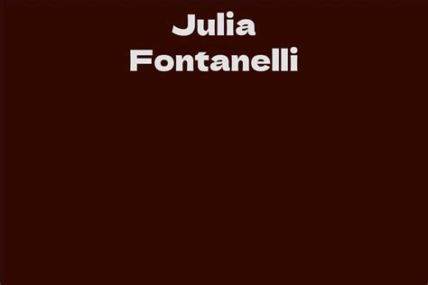 Julia Fontanelli's Diet Secrets