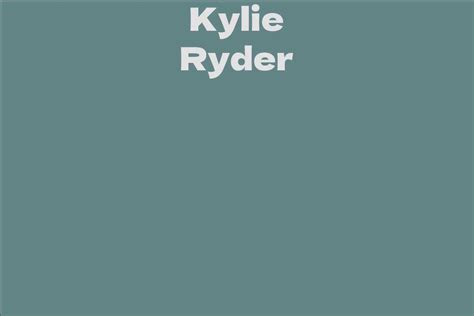 Kylie Ryder Achievements: Career Milestones