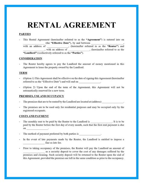 Lease Agreement: Making Sense of the Conditions and Safeguarding Your Entitlements