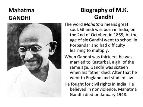 Mahatma Gandhi Biography