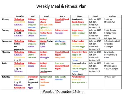 Meshah's Fitness and Nutrition Plan