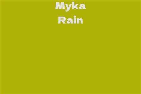 Myka Rain's Height: Breaking stereotypes