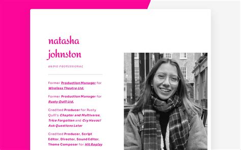 Natasha Johnston: A Brief Biography