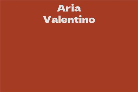 Net Worth of Aria Valentino