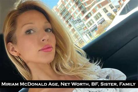 Net Worth of Miriam McDonald