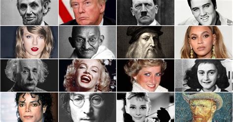 Notable Figures: Iconic Representations of Celebrities and Historical Personalities from Around the Globe