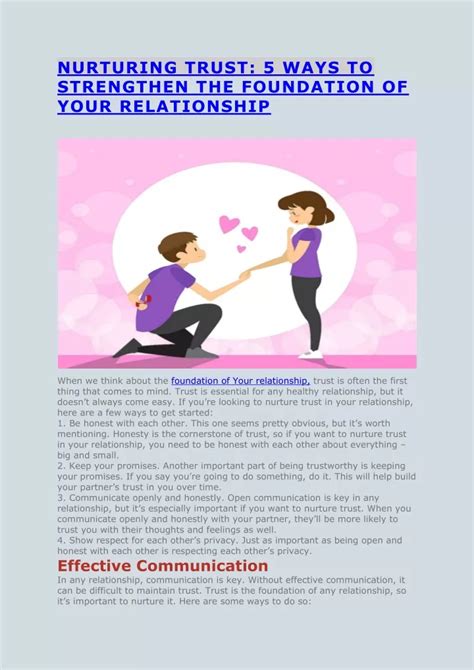 Nurturing Your Relationship: Strengthening the Foundation