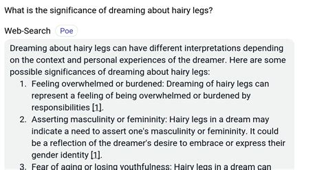 Personal Reflection: Understanding the Significance of Dreaming about Hirsute Limbs in Relation to Self-Perception of Physical Appearance