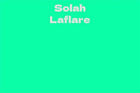 Philanthropic Efforts of Solah Laflare