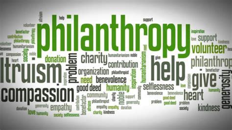 Philanthropic contributions and advocacies