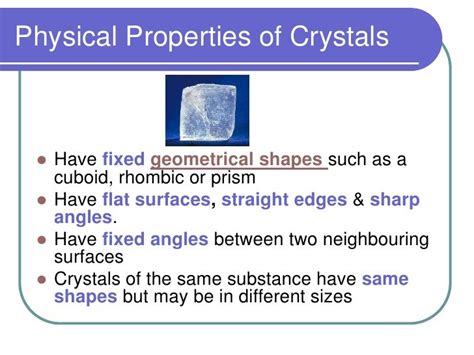 Physical Characteristics of Crystall Anne