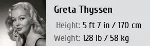 Physical Characteristics of Greta Thyssen: Tallness, Physique