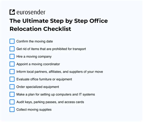 Plan Your Relocation Process