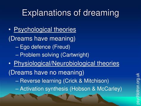 Possible Psychological Explanations for Sink-based Dreams