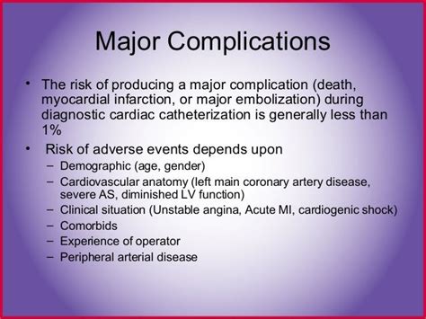 Potential Risks and Complications of Cardiac Procedures