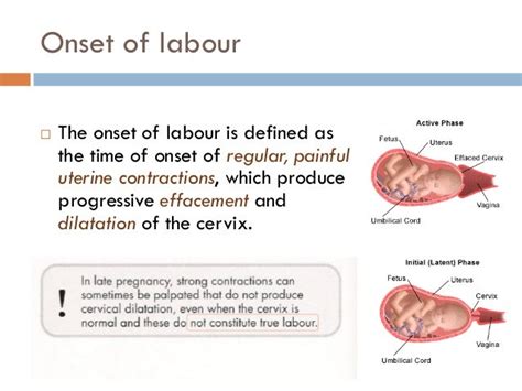 Recognizing the Signs of the Onset of Labour