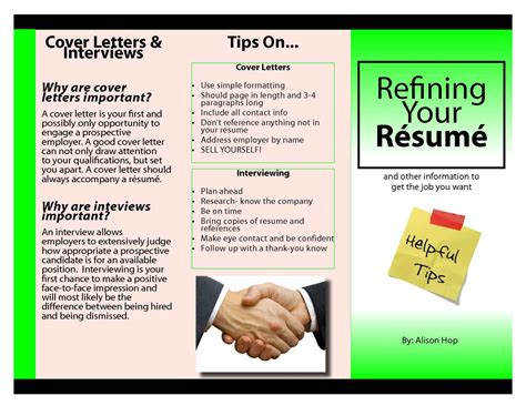 Refine Your Resume and Cover Letter