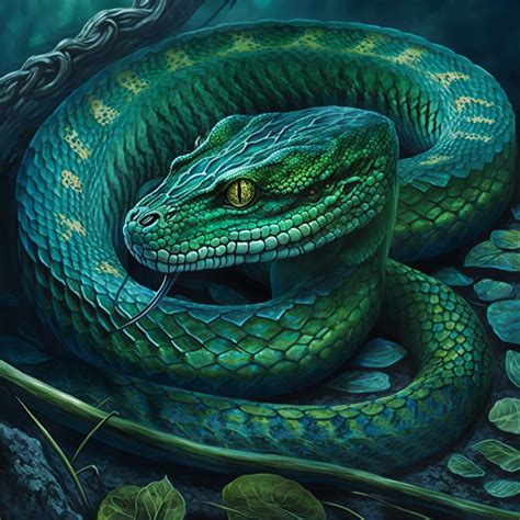 Revealing the Distinctive Hues of the Emerald Serpent