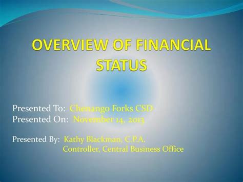 Reviewing the financial status of the successful personality