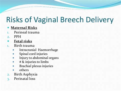 Risks and Complications Associated with Breech Birth